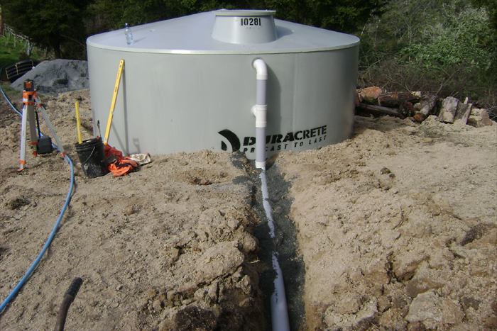 Backfilling around Water Tank